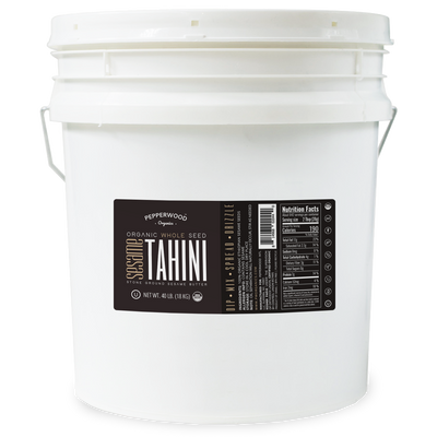 Organic Stone Ground  Whole Sesame Tahini 40lb \ 18kg (2 Pack)